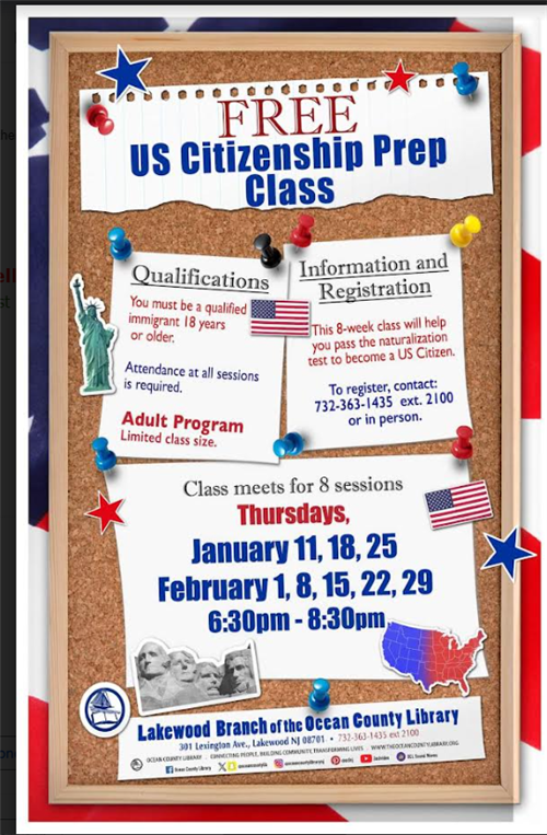 Free US Citizen Prep Class 